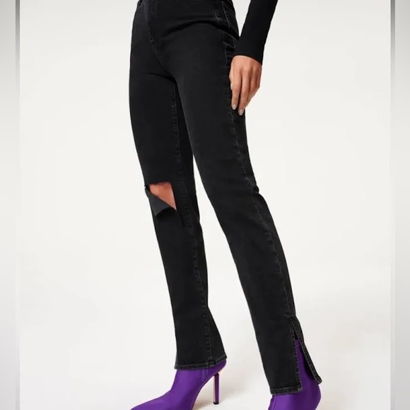 Good American- NWT Jeans Good Boy Black Jeans Size 18 - Picture 2 of 2